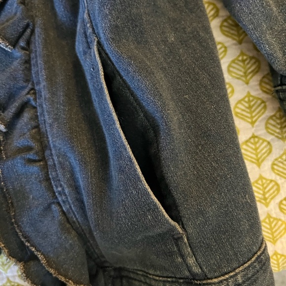 Chico’s Ruffle Trim Jean Jacket - Picture 5 of 7